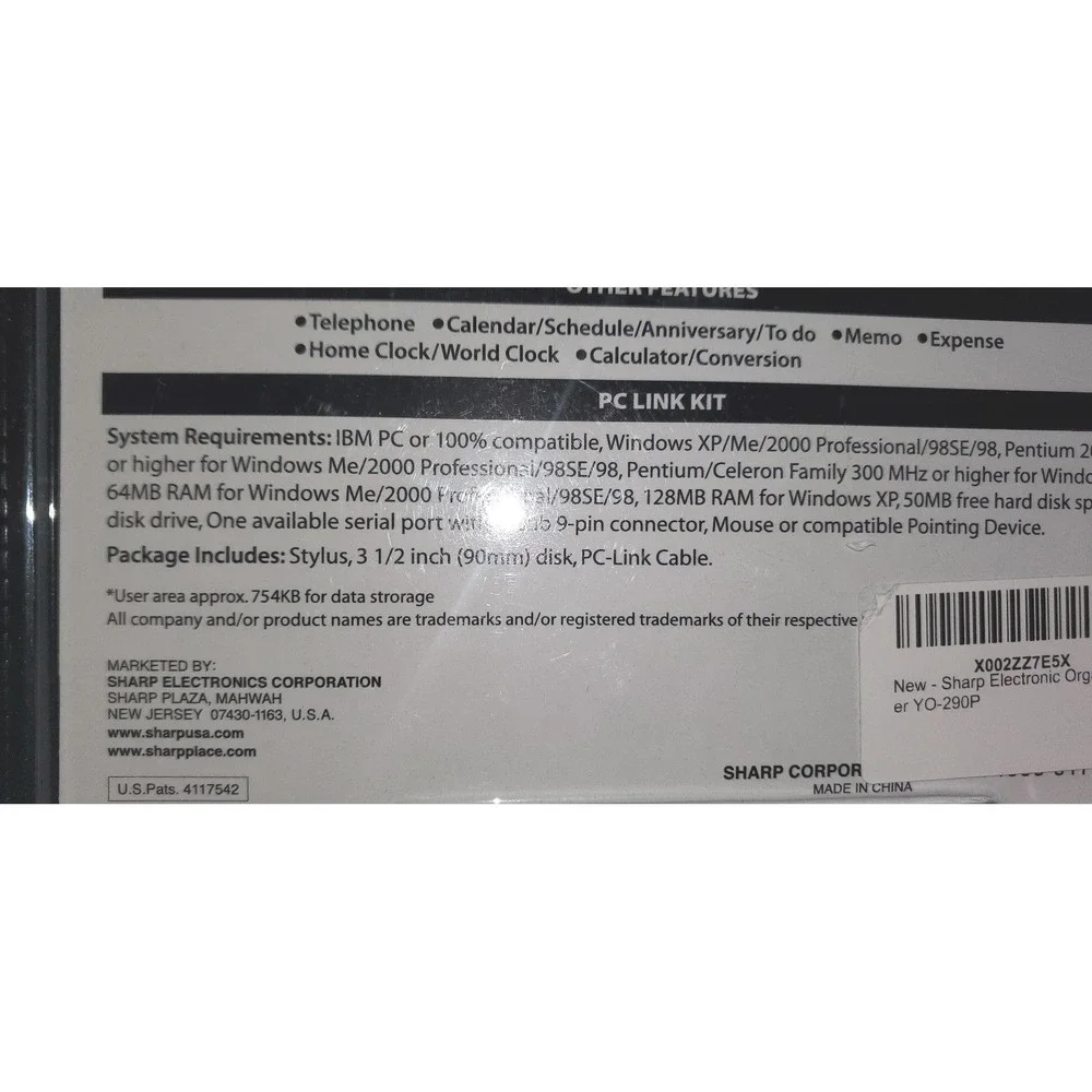Sharp YO-290P Personal Organizer English‎ Spanish Translator PC Link NEW